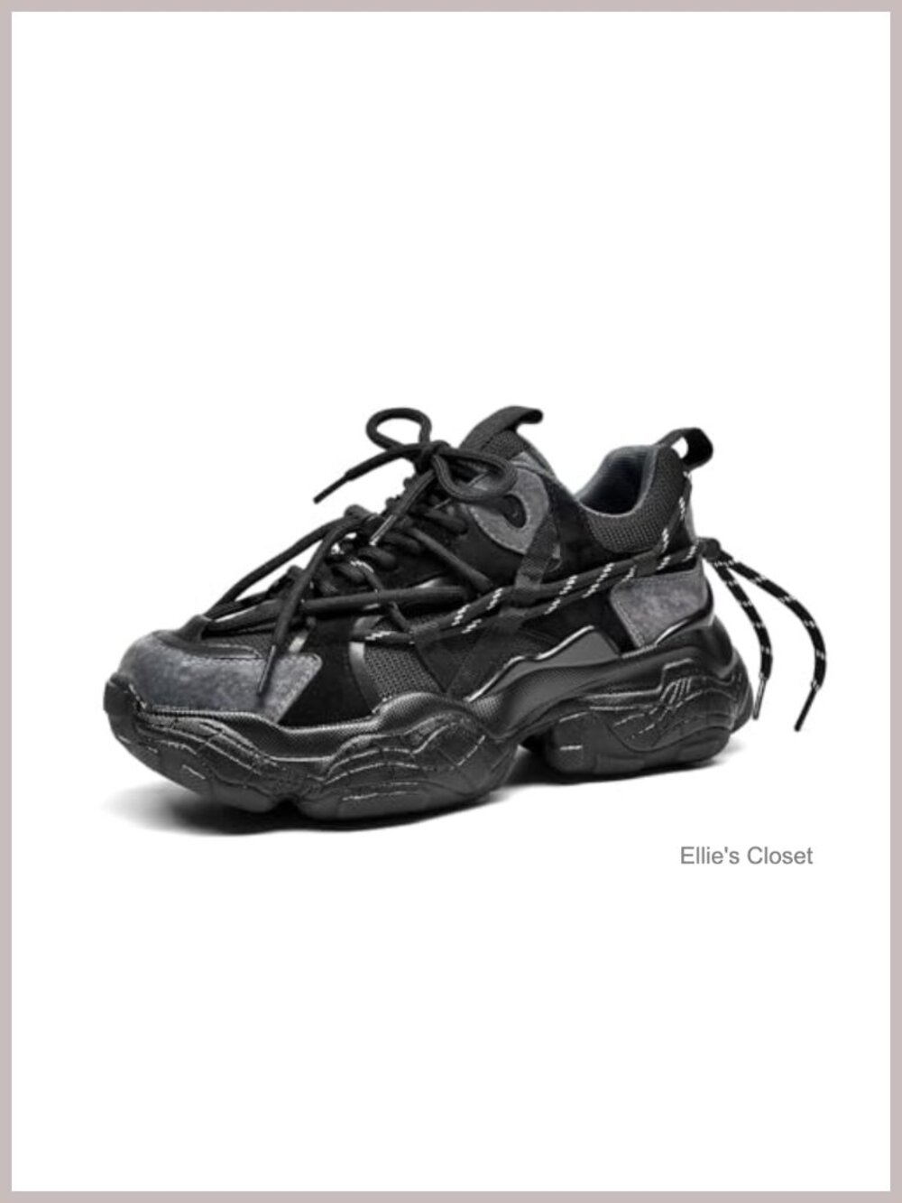 Chunky Leather Running Sneakers